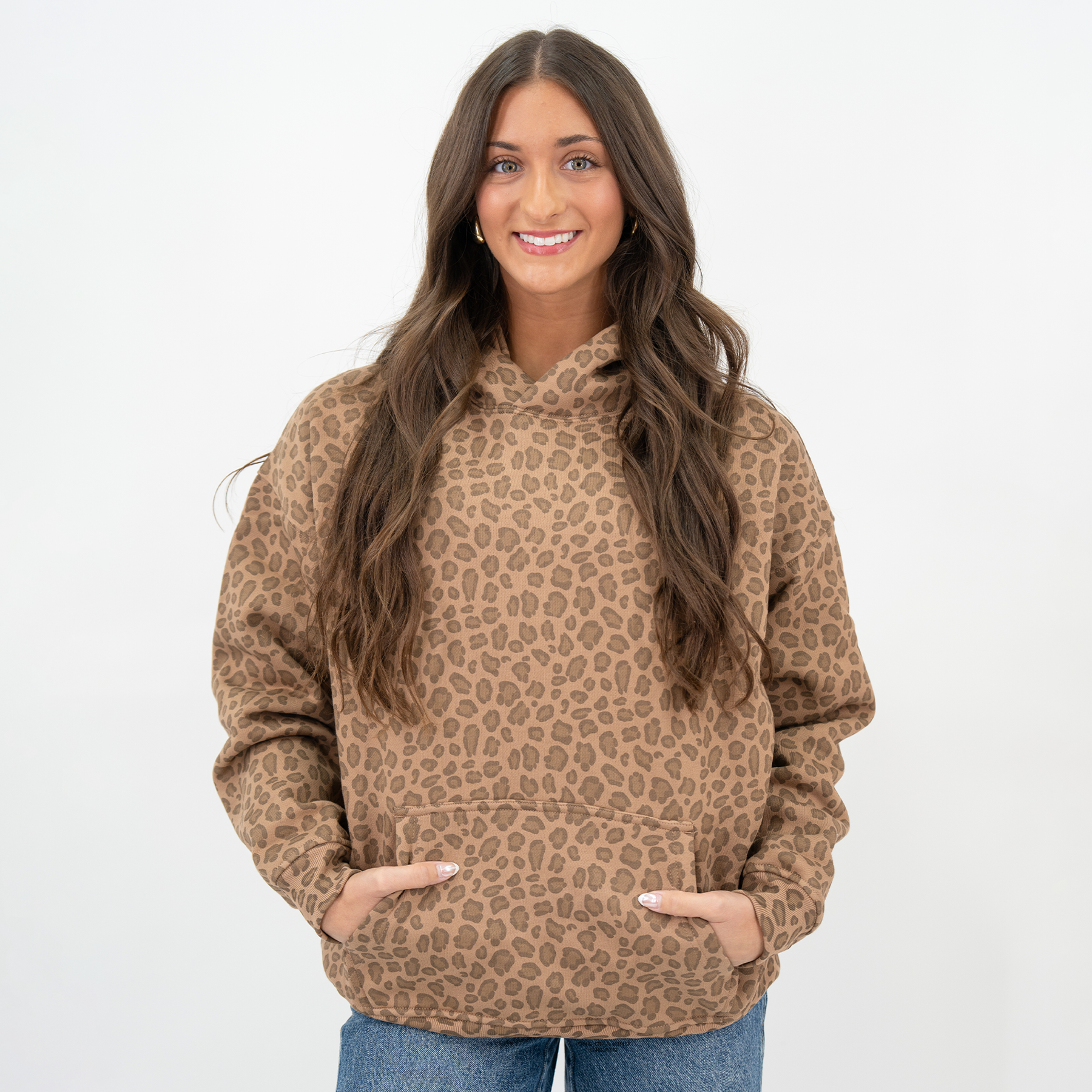Abercrombie-style leopard hoodie dupe