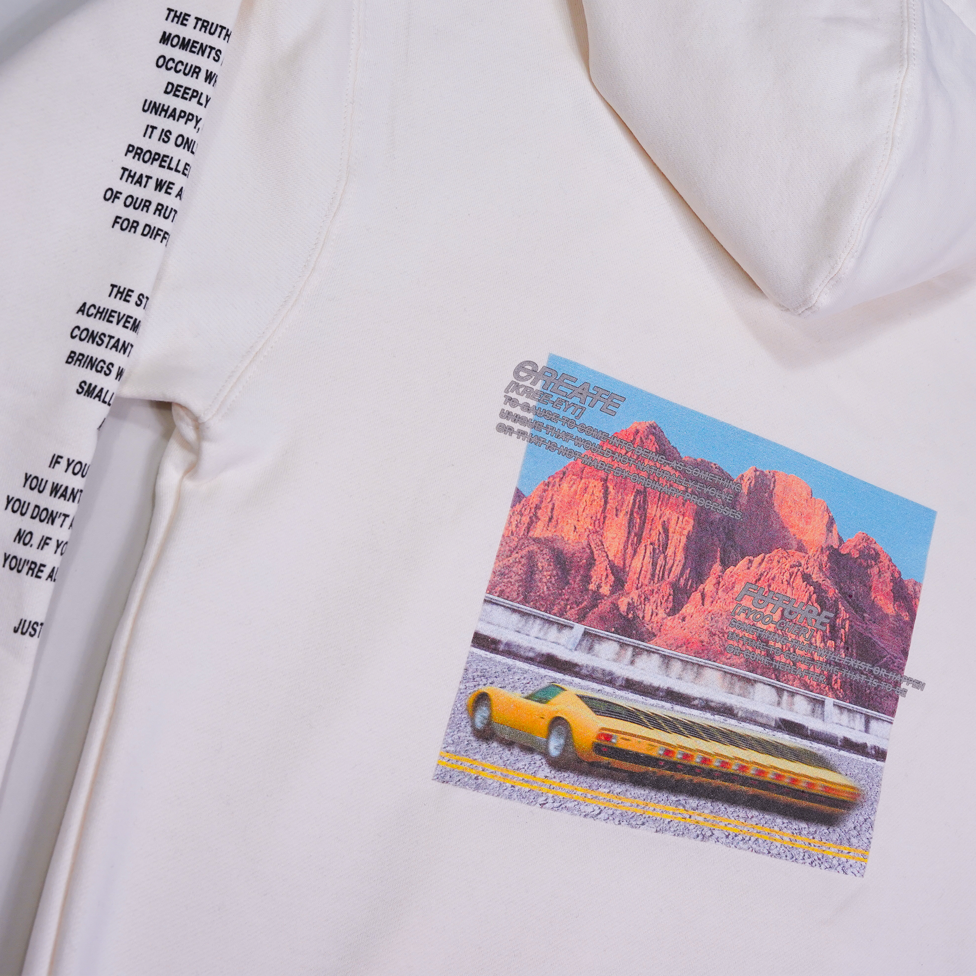 CREATE RACE CREAM HOODIE