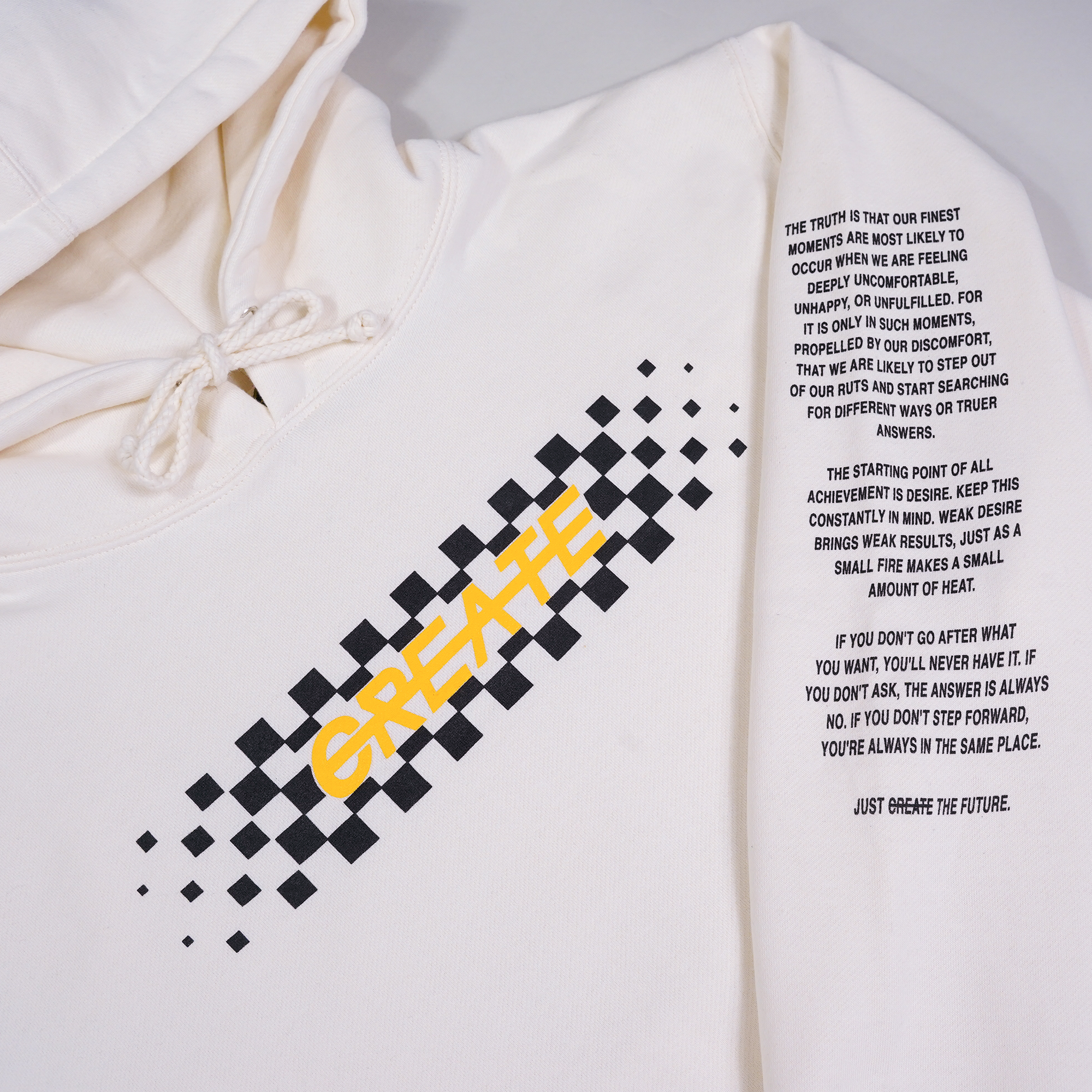 CREATE RACE CREAM HOODIE