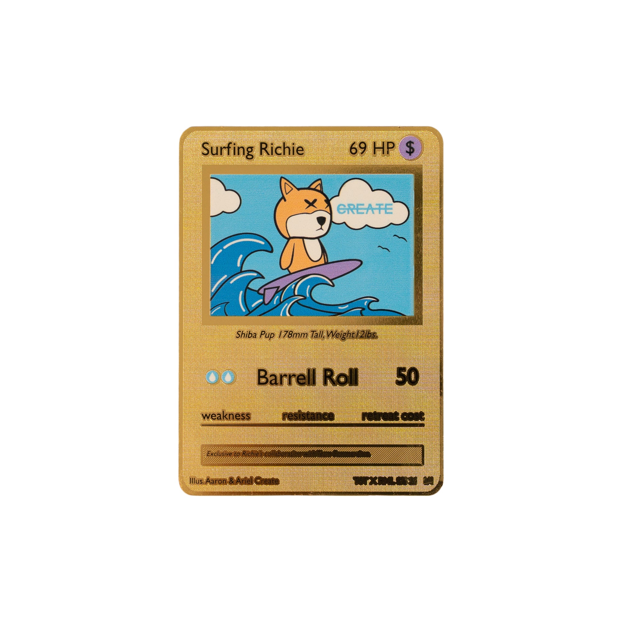 Surfing Richie Metal Card