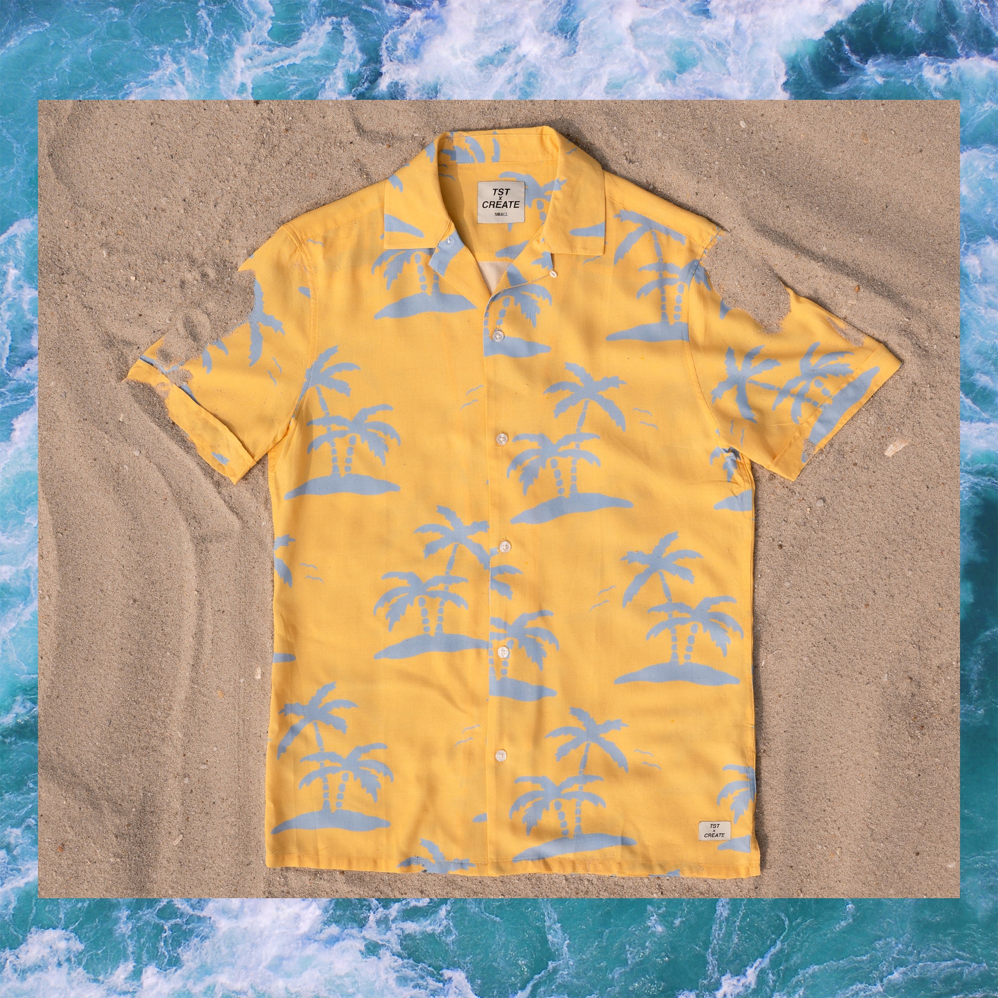 TST BUTTON-UP YELLOW