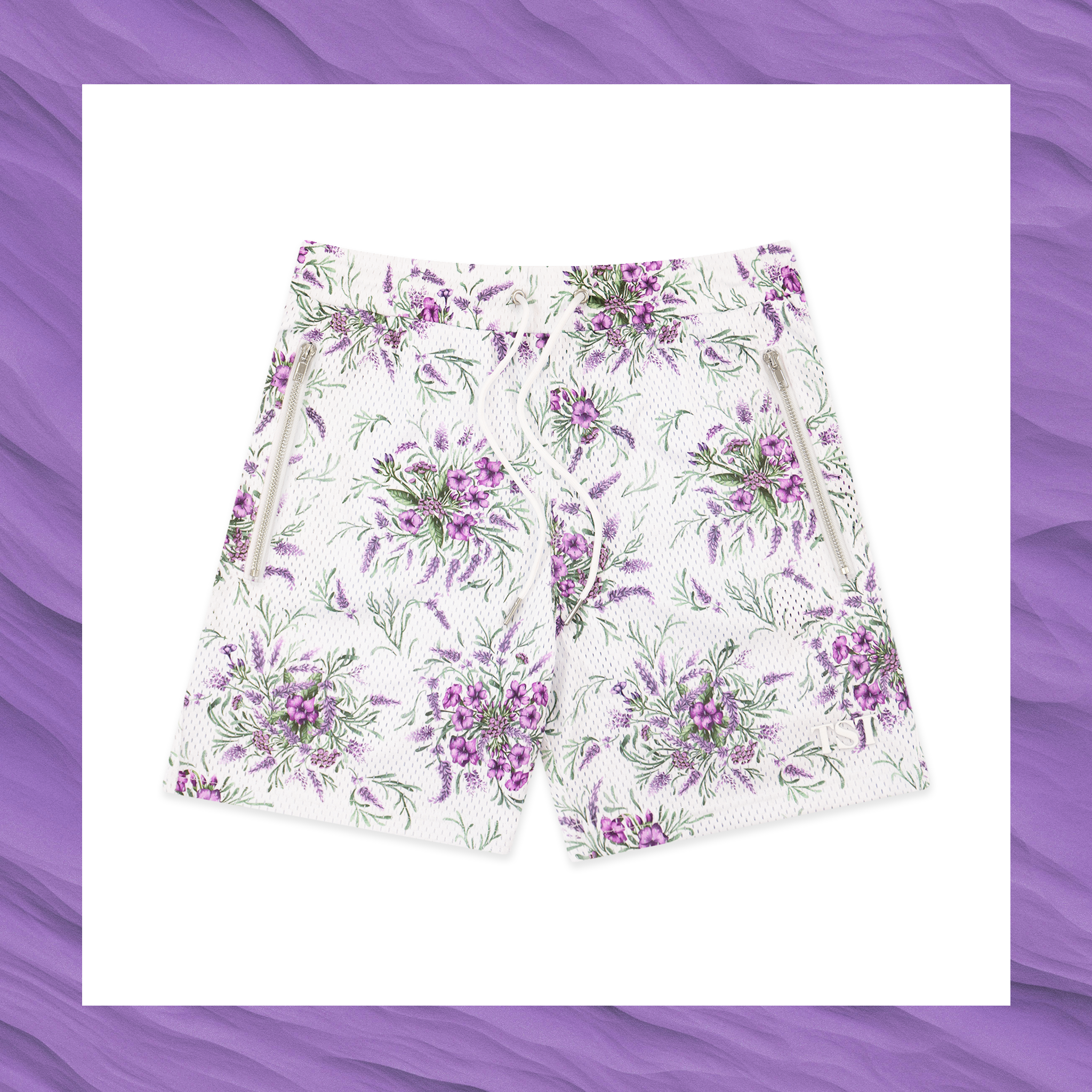 TST LAVENDER MESH SHORTS